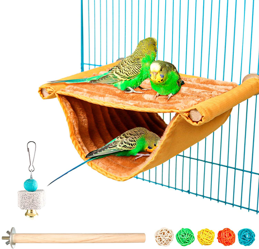 Bird Nest House Winter Warm Parrot House Bed Hammock Tent Toy Bird Cage Perch Stand for Parrots Budgies Parakeet Cockatiels Lovebird Cockatoo Finch Hamster Chinchilla and Other Small Animals Animals & Pet Supplies > Pet Supplies > Bird Supplies > Bird Cages & Stands Roundler   