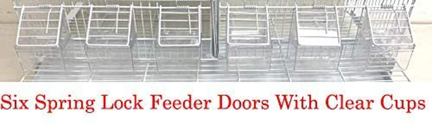 Mcage 4 of Stack and Lock Double Breeder Cage Bird Breeding Cage with Removable Center Dividers and Breeder Doors