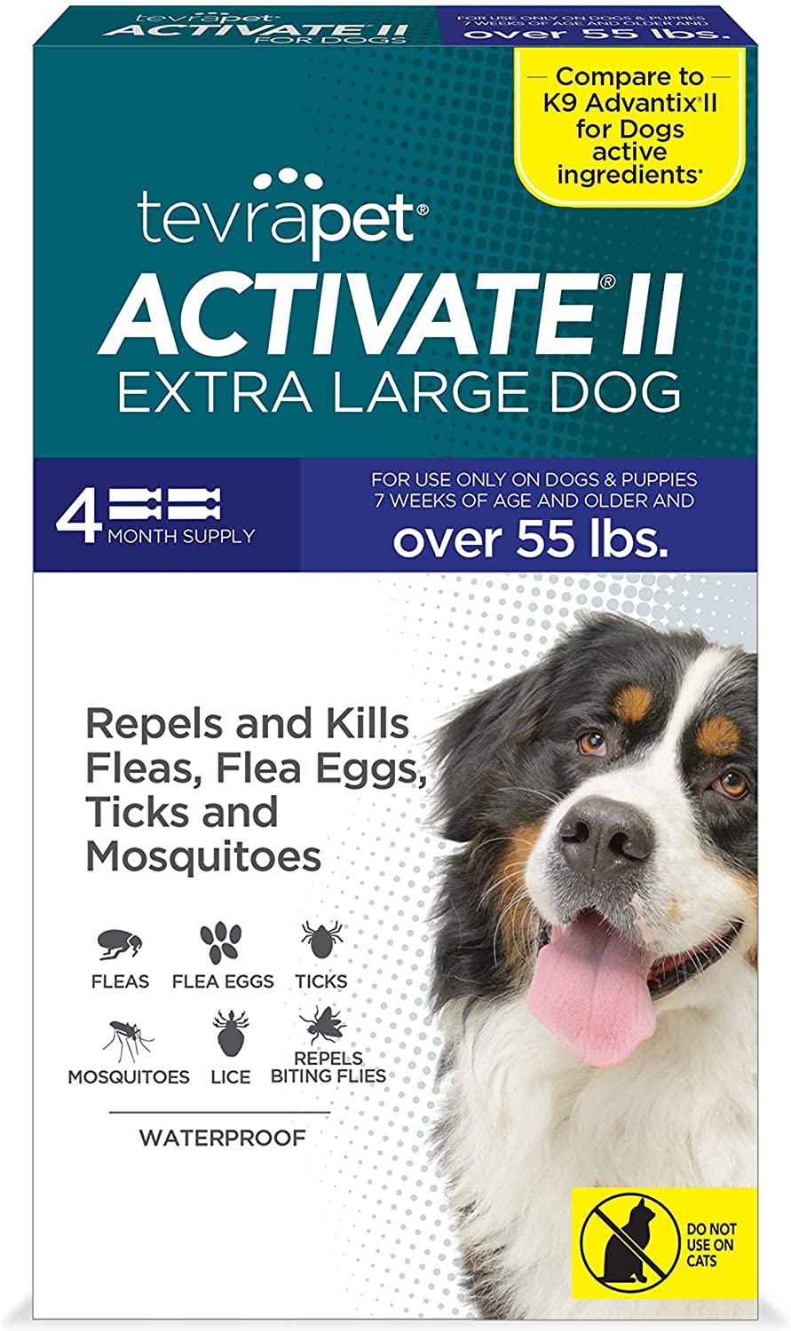 Tevrapet Activate II Flea and Tick Prevention for Dogs Animals & Pet Supplies > Pet Supplies > Dog Supplies > Dog Treadmills Tevra Brands 4 Doses  
