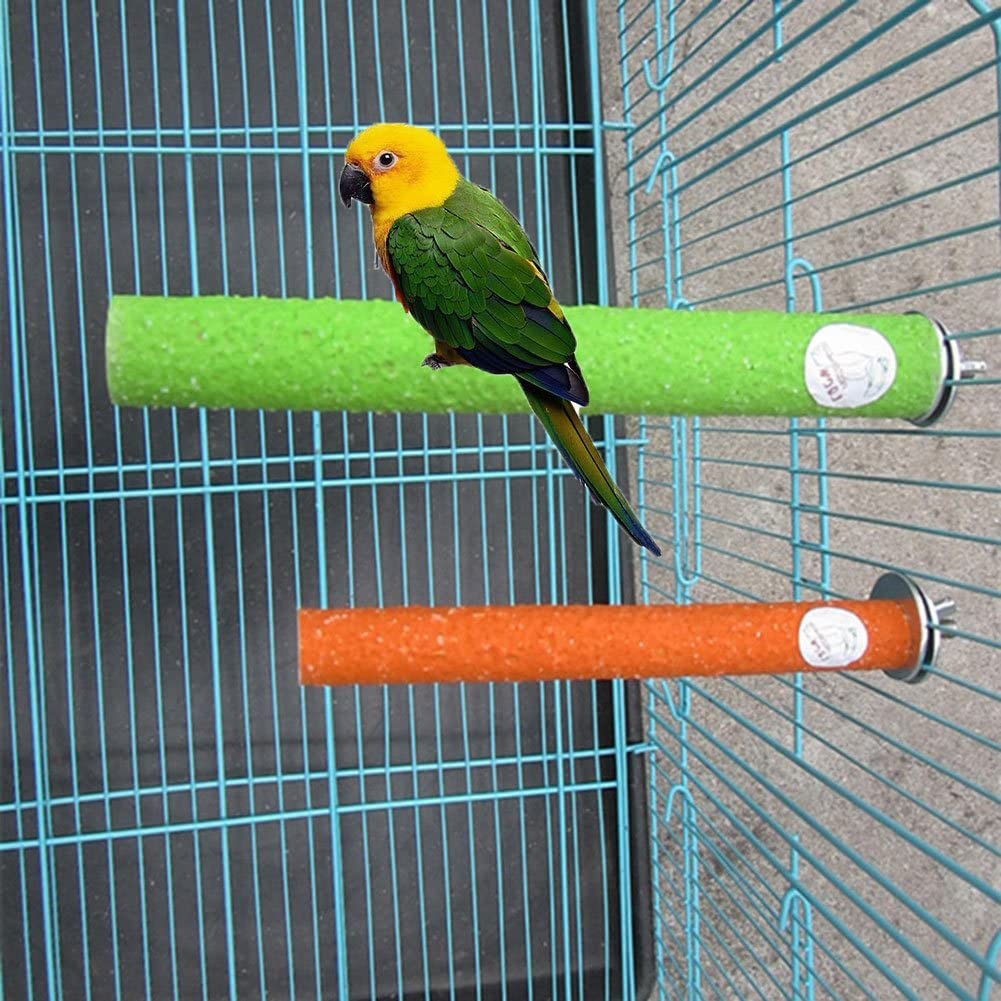 Keersi Wooden Perch Birdcage Stand Paw Grinding Toy Pet Bird Parrot Macaw African Greys Budgies Parakeet Cockatiels Conure Macaw Lovebird Finch Cage Toy Animals & Pet Supplies > Pet Supplies > Bird Supplies > Bird Cages & Stands Keersi   