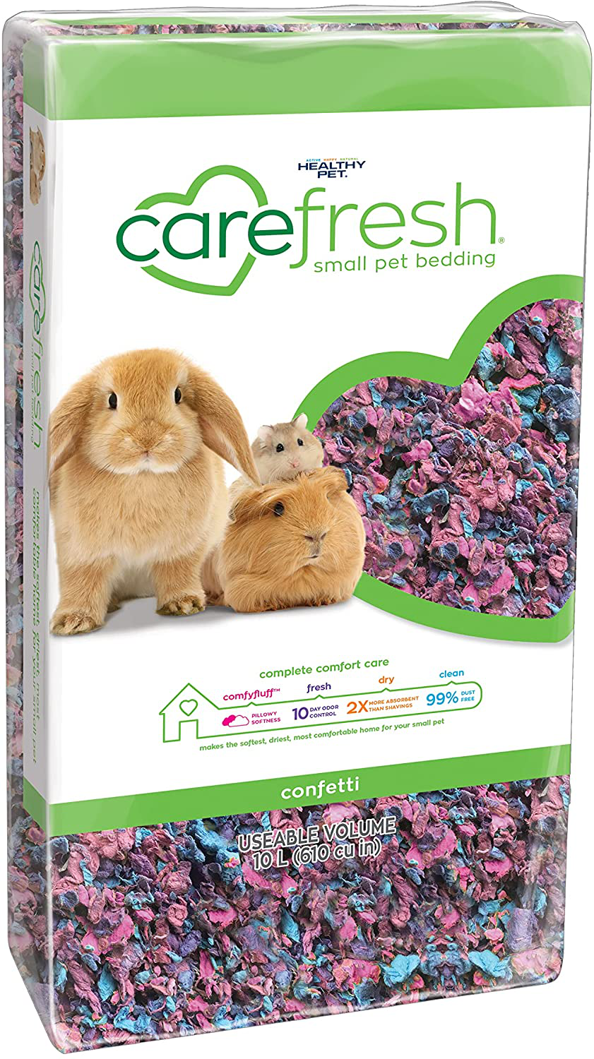 Carefresh Dust-Free Confetti Natural Paper Small Pet Bedding with Odor Control, 10L Animals & Pet Supplies > Pet Supplies > Small Animal Supplies > Small Animal Bedding Carefresh   