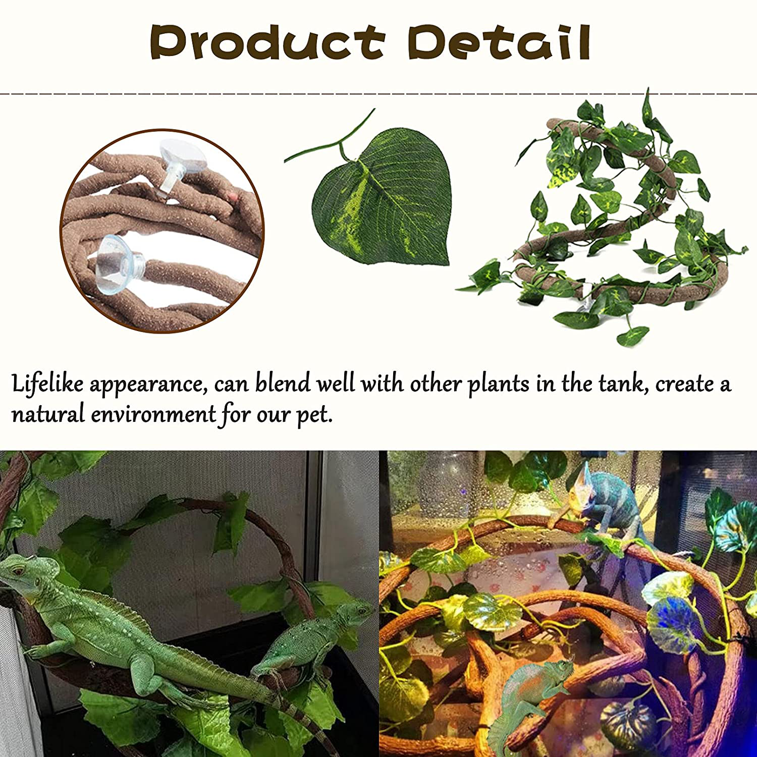 Tfwadmx Bearded Dragon Tank Accessories Resin Dinosaur Triceratops Skull Skeleton Reptiles Hideouts Cave Vines Leaves Aquarium Decorations for Lizards,Chameleon,Snake,Spider,Gecko Animals & Pet Supplies > Pet Supplies > Small Animal Supplies > Small Animal Habitat Accessories Tfwadmx   