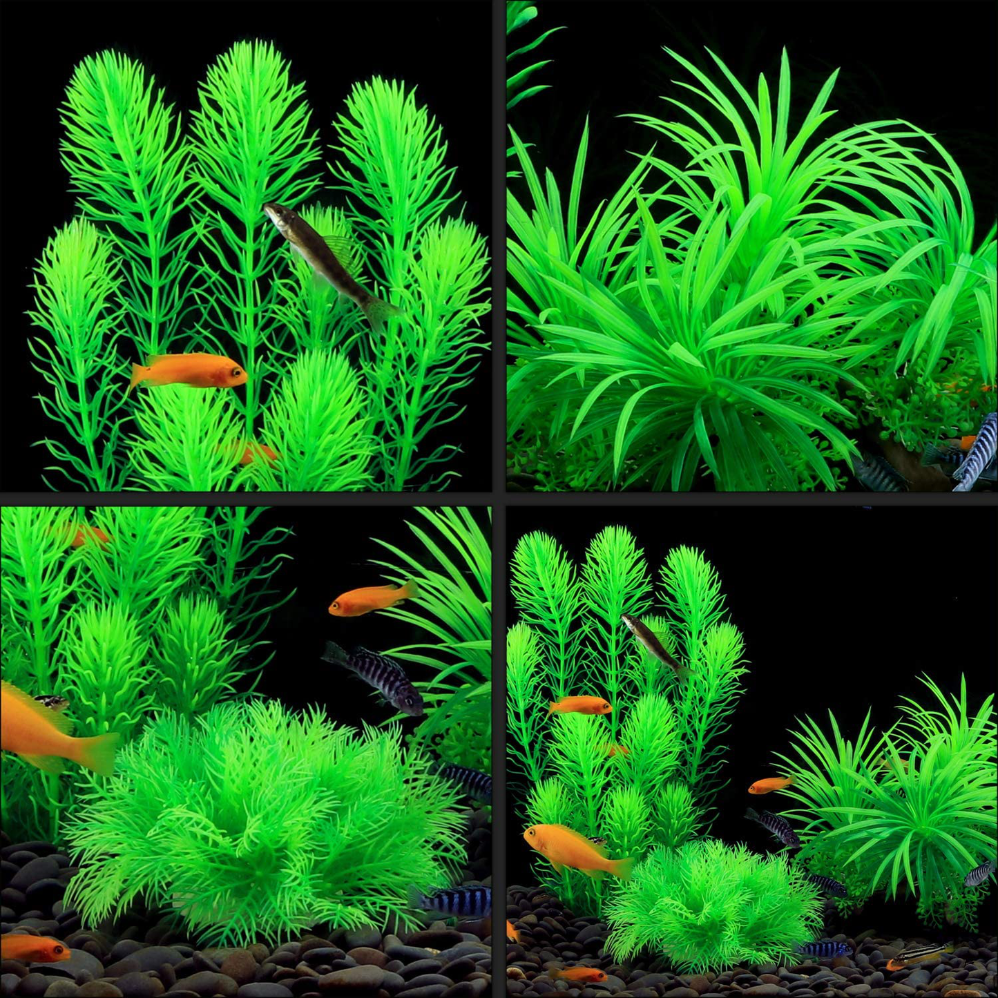 Mylifeunit Artificial Aquarium Plants, Fish Tank Decor Plants for Aquarium Decorations (Pack of 3) Animals & Pet Supplies > Pet Supplies > Fish Supplies > Aquarium Decor MyLifeUNIT   