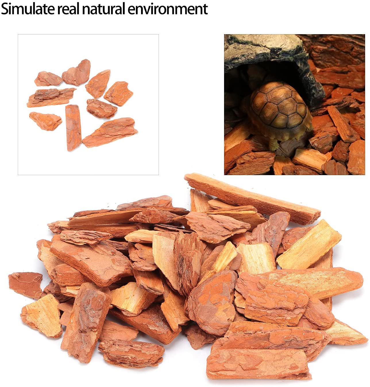 Tnfeeon Reptile Box Substrate, Natural Pine Bark Granule Bedding Breeding and Bedding Flooring Expandable Bark Bedding for Reptiles Snakes, Tortoise, and Amphibians(Large Particles 250G) Animals & Pet Supplies > Pet Supplies > Reptile & Amphibian Supplies > Reptile & Amphibian Substrates Tnfeeon   