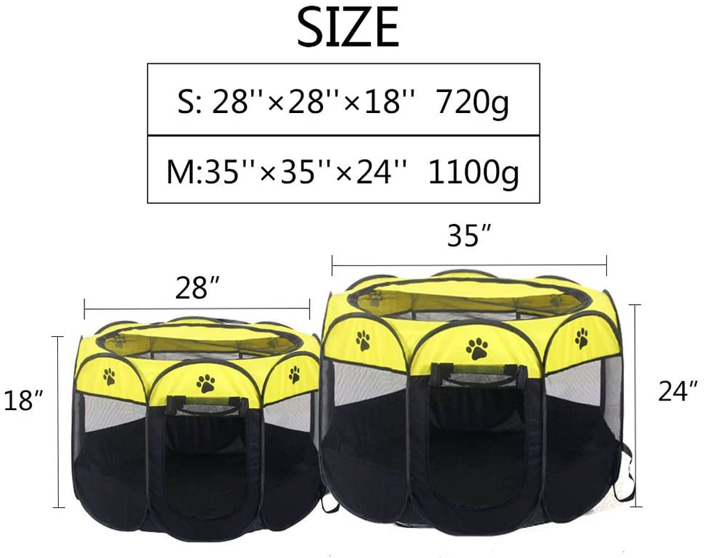 Horing Pop up Tent Pet Playpen Carrier Dog Cat Puppies Portable Foldable Durable Paw Kennel Animals & Pet Supplies > Pet Supplies > Dog Supplies > Dog Kennels & Runs Horing   