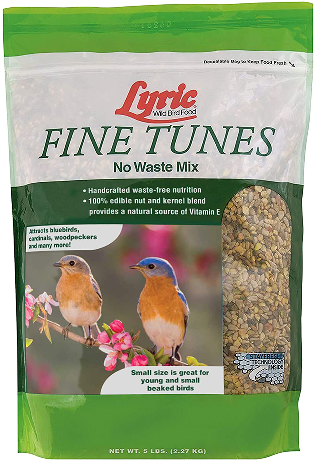 Lyric 2647440 Fine Tunes No Waste Bird Seed Mix, 15 Lb Animals & Pet Supplies > Pet Supplies > Bird Supplies > Bird Food Lyric Seed Mix 5 lb. 