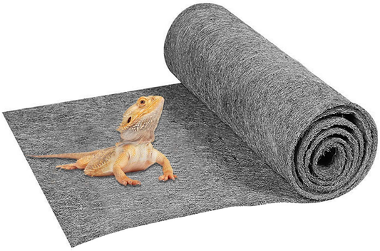 Mechpia 47" X 24" Large Reptile Carpet Terrarium Liner Bedding Reptile Substrate Mat Supplies for Bearded Dragon Snake Lizard Tortoise Leopard Gecko Animals & Pet Supplies > Pet Supplies > Reptile & Amphibian Supplies > Reptile & Amphibian Substrates Mechpia Grey  