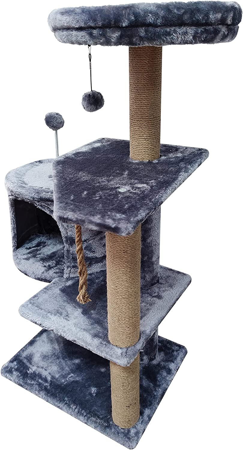TINWEI Cat Tree Scratching Toy Activity Centre Cat Tower Furniture Scratching Posts