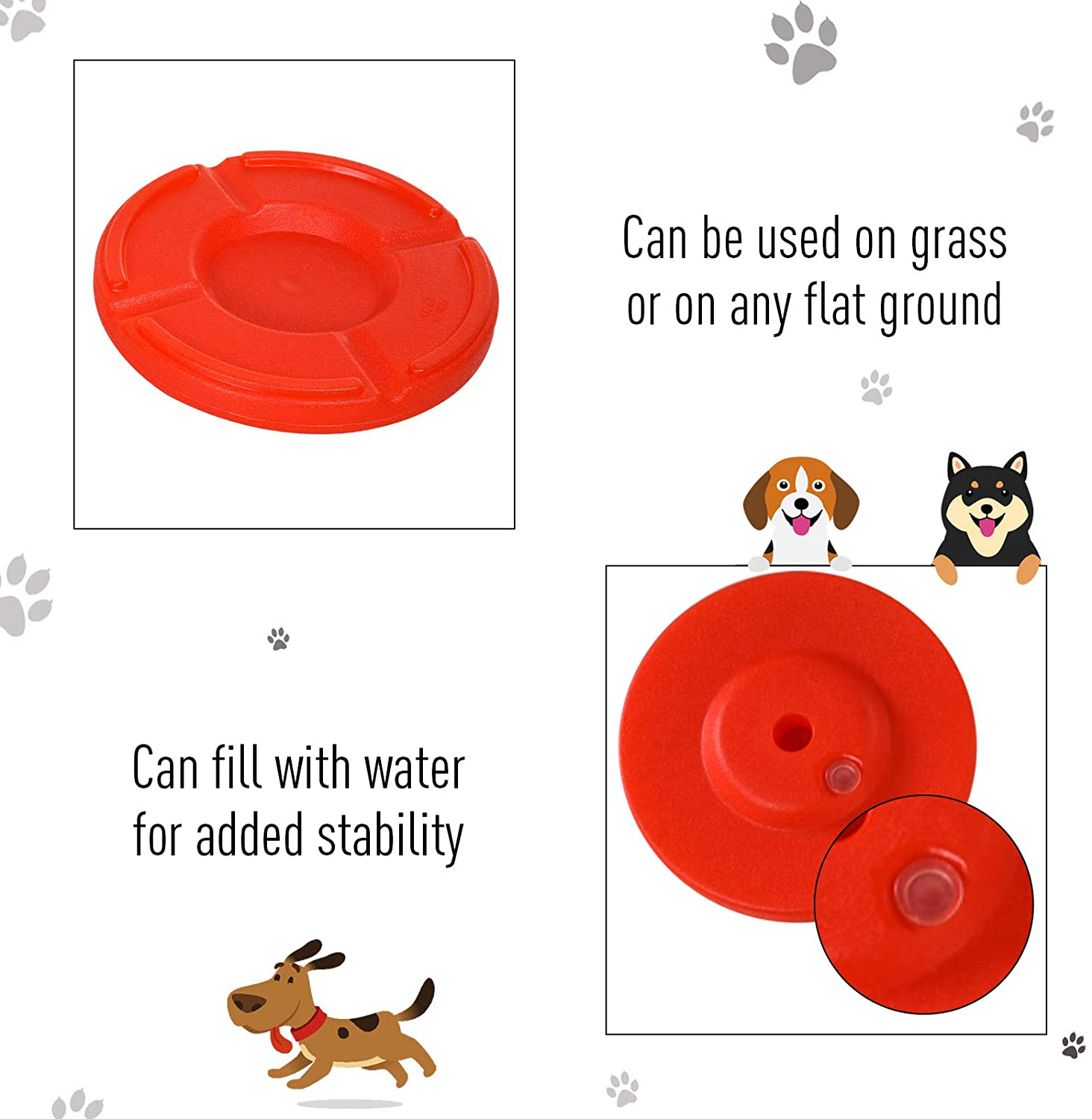  PawHut 4PC Obstacle Dog Agility Training Course Kit