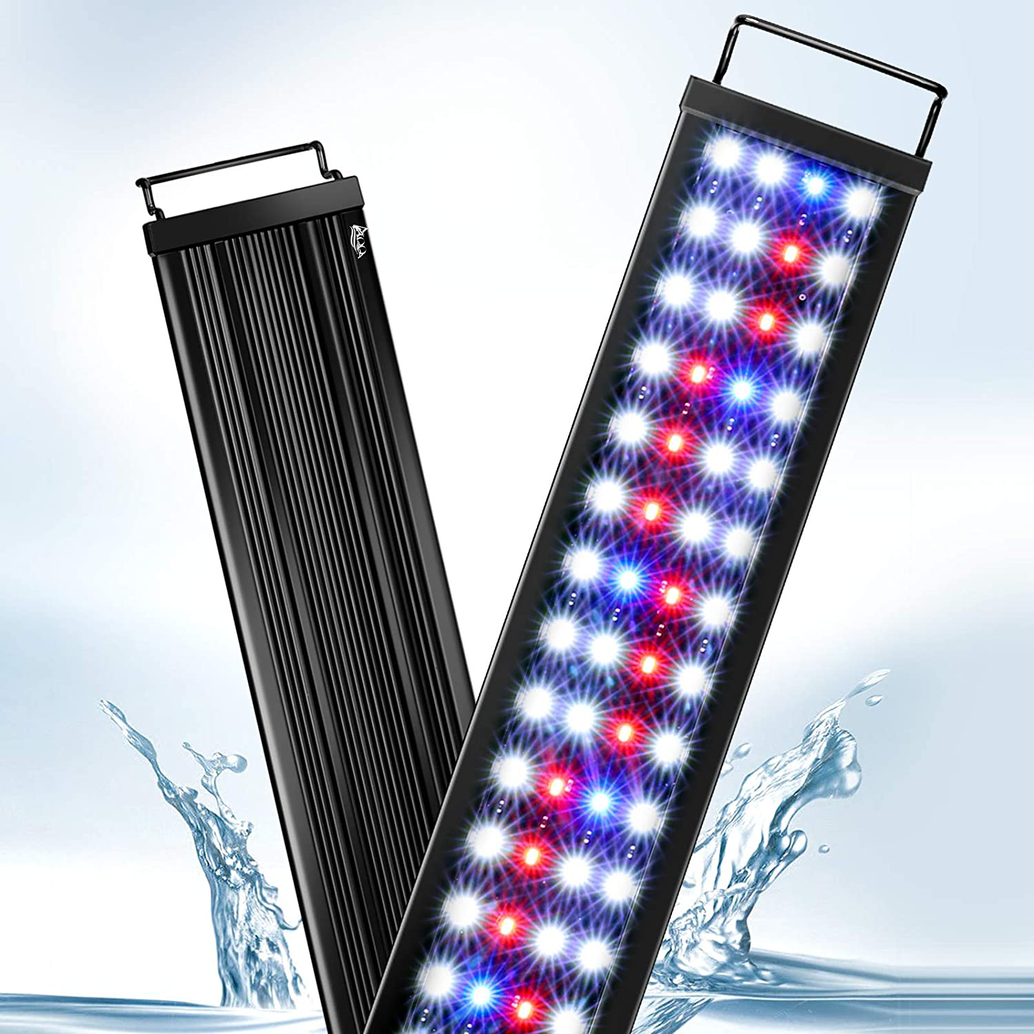 AQQA Aquarium Lights,Fish Tank LED Light with Extendable Brackets,Waterproof Full Spectrum Blue Red White Leds with External Timer Controller for Freshwater Planted 32W( 32"-36") Animals & Pet Supplies > Pet Supplies > Fish Supplies > Aquarium Lighting AQQA 18W( 18"-24")  