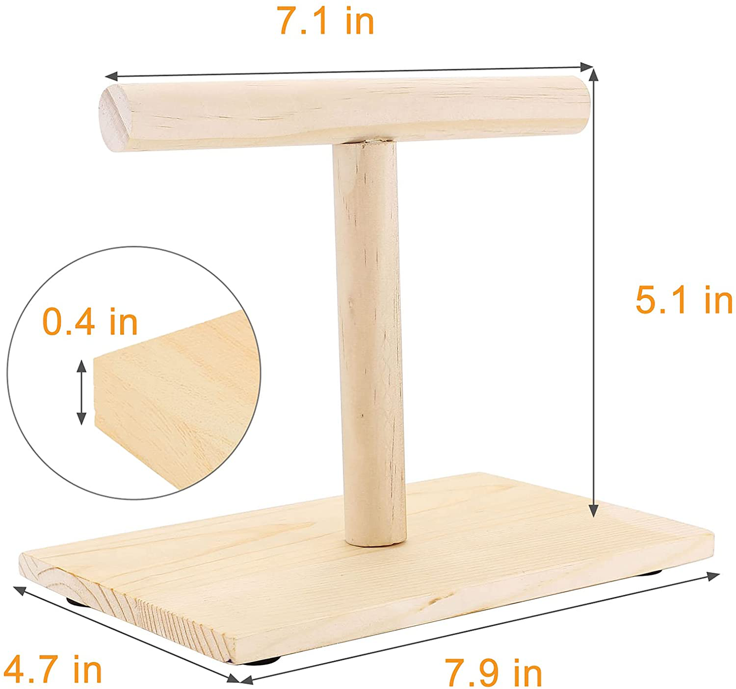 Filhome Bird Perch Platform Bird Perch Stand Toy, Parrot Bird Cage Platform Gym Accessories for Parakeets Cockatiels, Conures, Macaws, Finches Animals & Pet Supplies > Pet Supplies > Bird Supplies > Bird Gyms & Playstands Filhome   