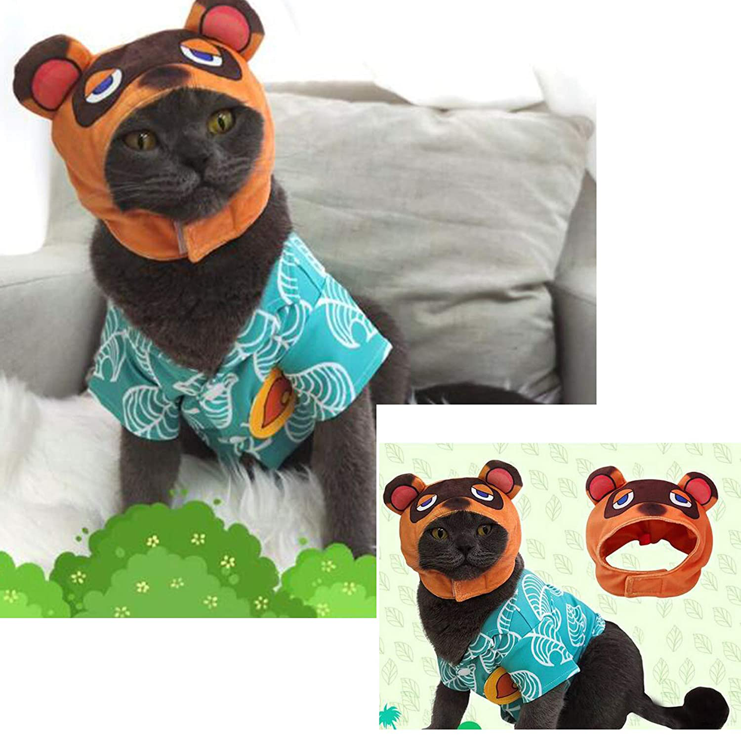 Tom Nook Costume for Cat Clothes Cat Dress up Small Dog Costume Clothes Pet Halloween Cosplay(Not Hat) Animals & Pet Supplies > Pet Supplies > Cat Supplies > Cat Apparel Lopbraa   