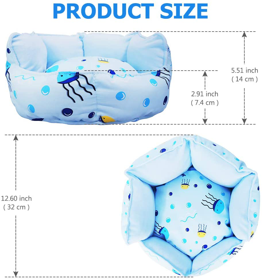 Small Animal Pet Bed,Homeya Cuddle Cup Hideout Bedding for Guinea Pig Rabbit Bunny Hamster Chinchilla Rat Hedgehog House Fleece Winter Habitat Cage Accessories Machine Washable Birthday Pet Gifts Animals & Pet Supplies > Pet Supplies > Small Animal Supplies > Small Animal Habitat Accessories HOMEYA   