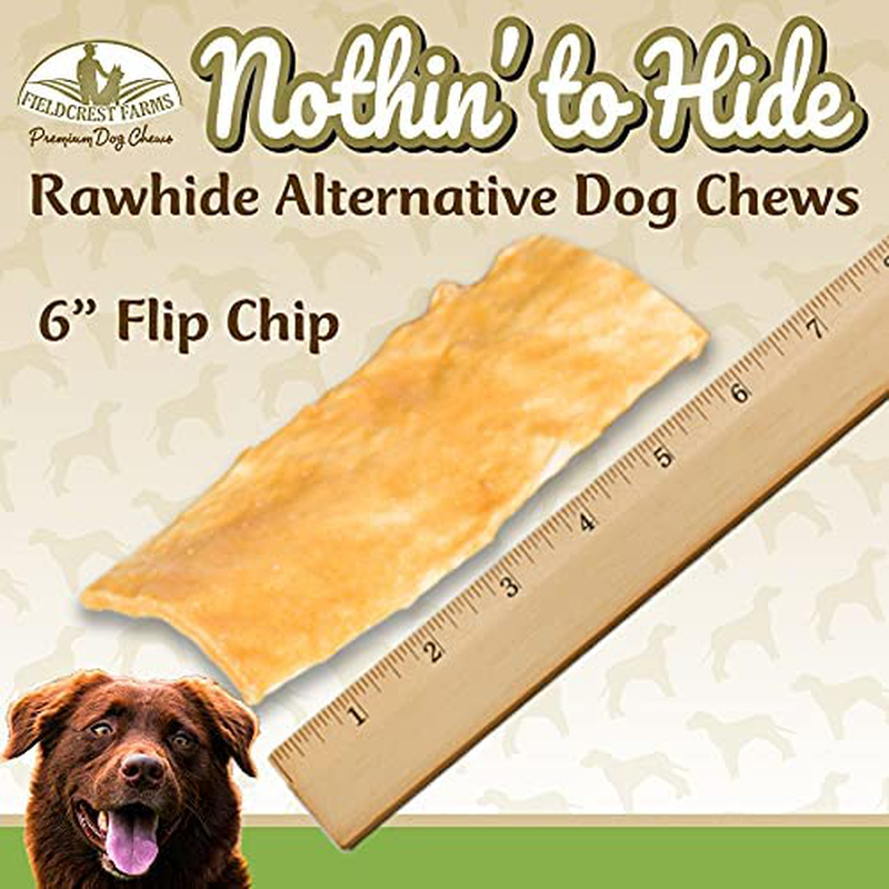 Nothin to Hide Flip Chips Dog Chews - Natural Rawhide Alternative Treats for Dogs, Chicken, Beef or Peanut Butter Flavor Snack for All Breed Dogs - 3 Pack by Fieldcrest Farms Animals & Pet Supplies > Pet Supplies > Small Animal Supplies > Small Animal Treats Fieldcrest Farms   