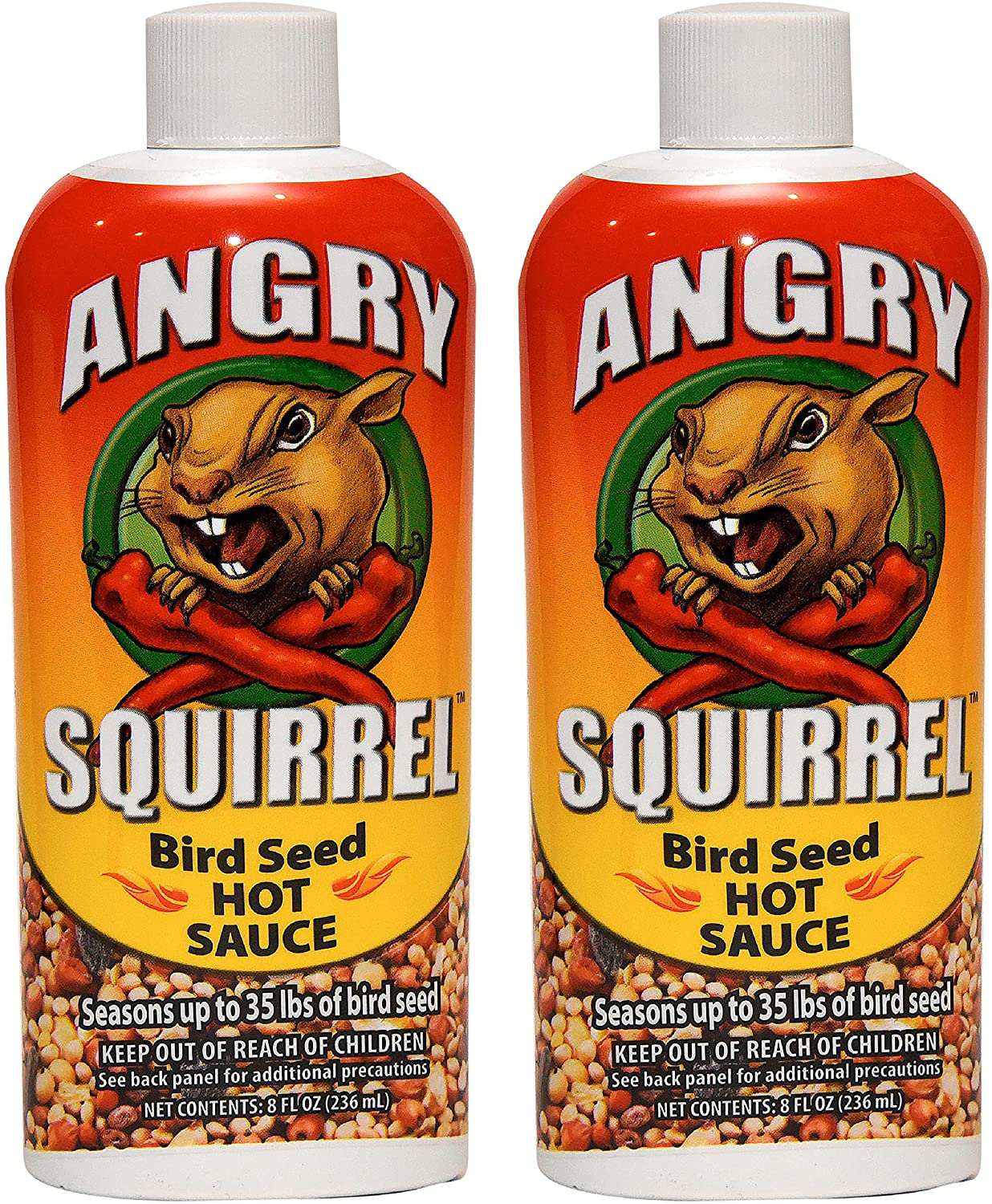 Angry Squirrel Bird Seed Hot Sauce, 8Oz, for up to 35 Pounds of Bird Seed, 2-Pack Animals & Pet Supplies > Pet Supplies > Bird Supplies > Bird Food Harris   