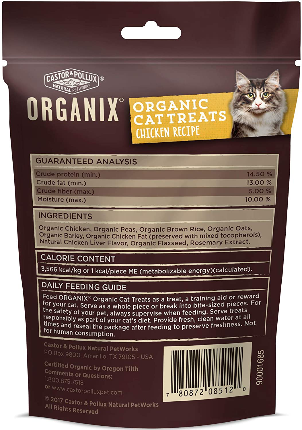 Castor & Pollux Organix Organic Cat Treats Animals & Pet Supplies > Pet Supplies > Cat Supplies > Cat Treats Merrick Pet Care   