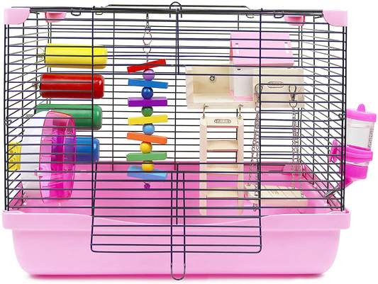 Galapet Hamster Cage with Wheel and Accessories Animals & Pet Supplies > Pet Supplies > Small Animal Supplies > Small Animal Habitats & Cages GalaPet   