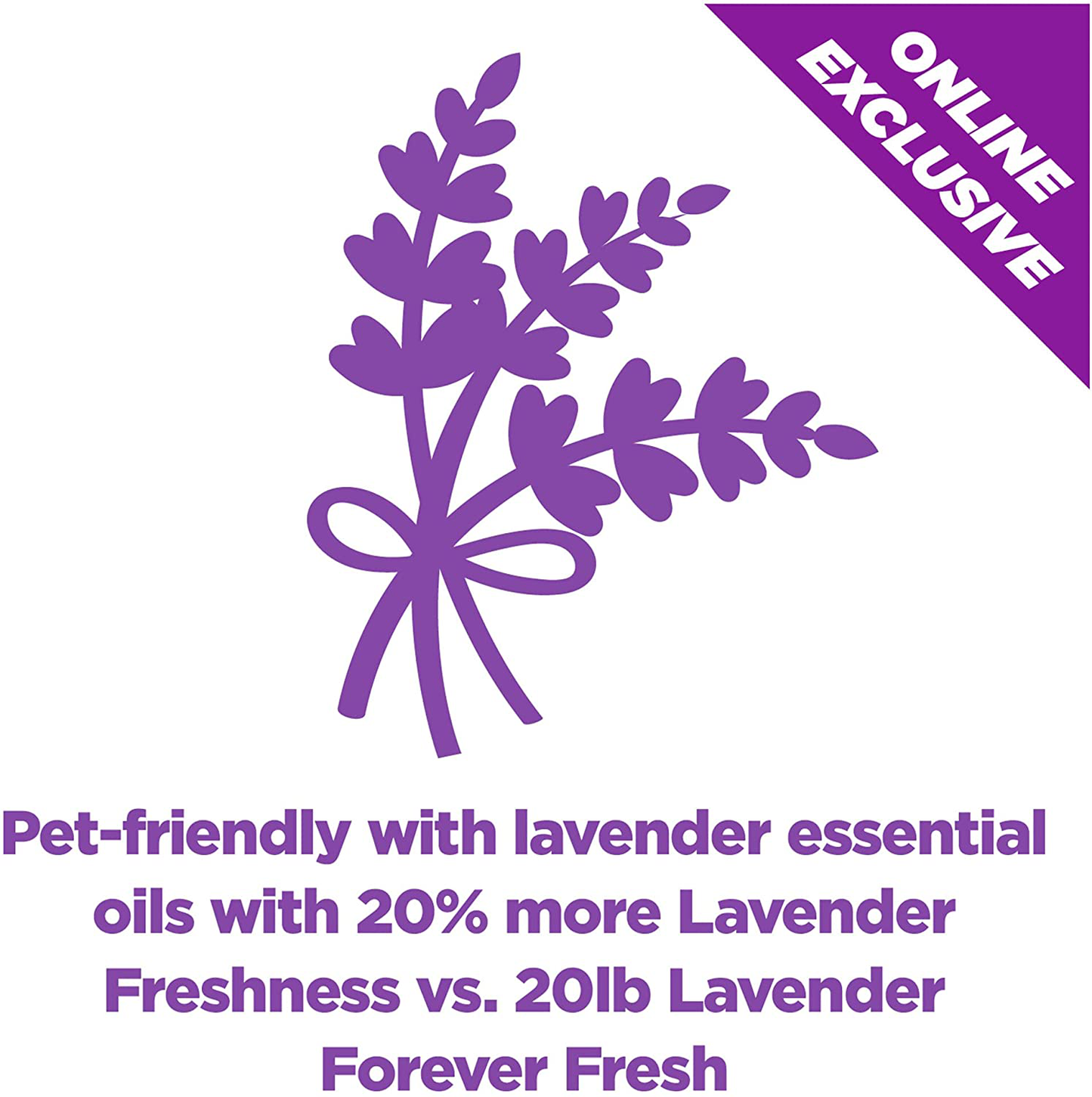Arm & Hammer Forever Fresh Clumping Cat Litter Lavender, Multicat 18Lb with 20% More Lavender Freshness, Pet Friendly with Essential Oils Animals & Pet Supplies > Pet Supplies > Cat Supplies > Cat Litter Church & Dwight   