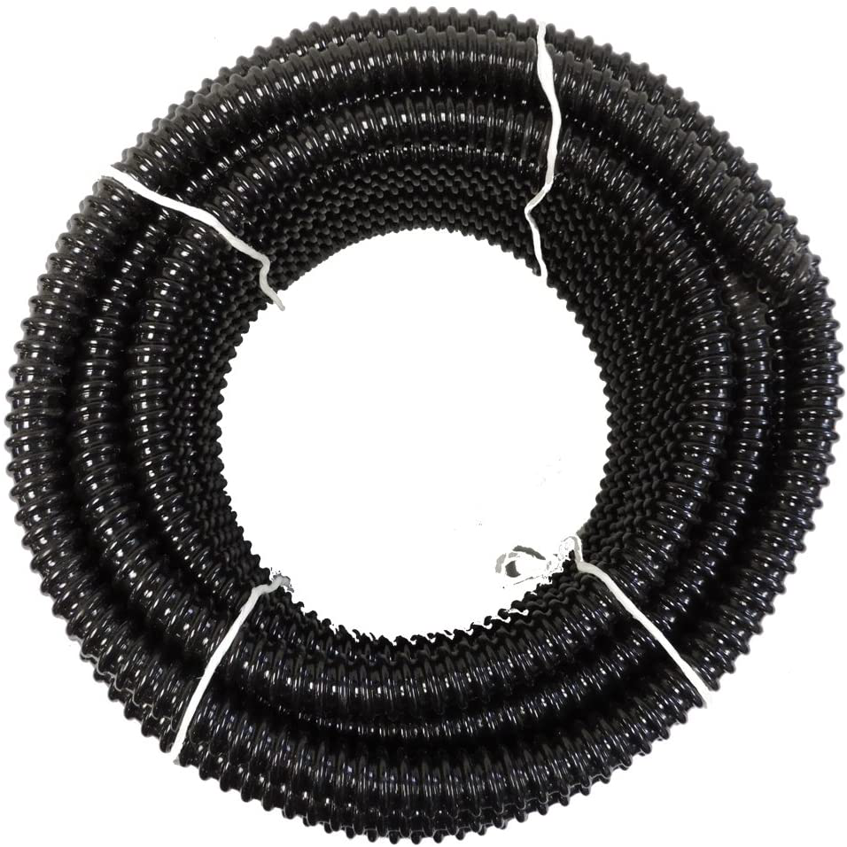 Hydromaxx Non Kink, Corrugated, Flexible PVC Water Garden Hose and Pond Tubing. Made in USA. Thick Wall. US/UL Sizing (1/2" Dia X 50 Ft)