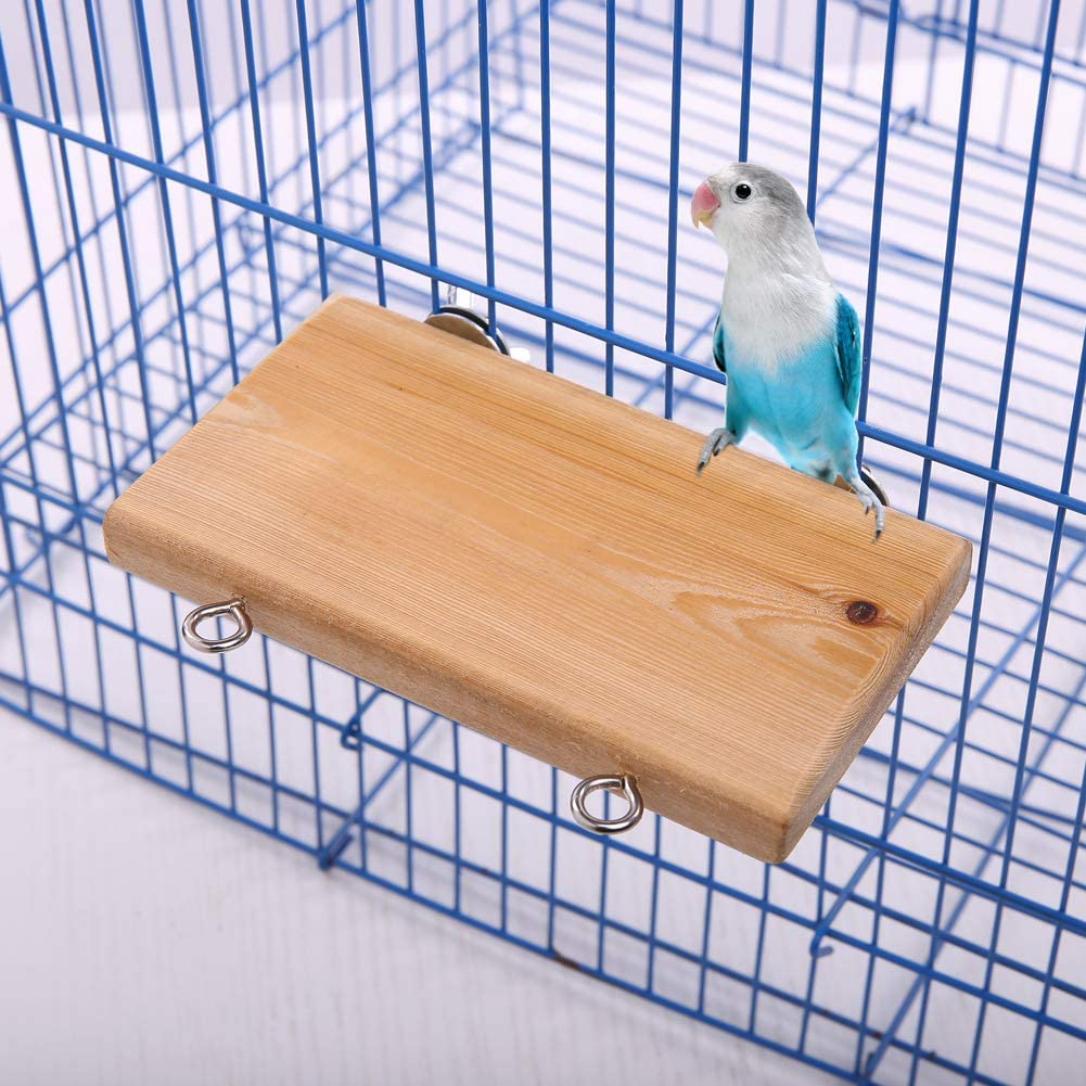 Natural Wood Pet Parrot Perch Stand for Bird Cage，Small Animals Platform Shelf Paw Grinding Stick Wooden Chewing Toys Cage Playpen Accessories，Play Exercise Gym Toys for Parakeet Conure Hamster Mouse Animals & Pet Supplies > Pet Supplies > Bird Supplies > Bird Gyms & Playstands QBLEEV   