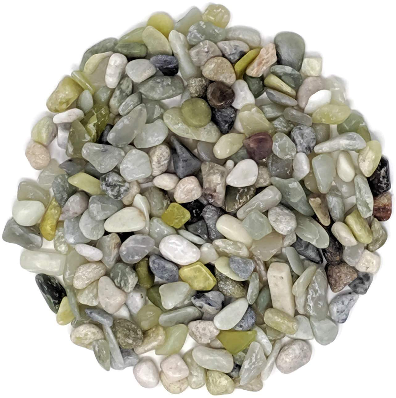 Midwest Hearth Natural Decorative Polished Jade Pebbles 3/8" Gravel Size (5-Lb Bag) Animals & Pet Supplies > Pet Supplies > Fish Supplies > Aquarium Gravel & Substrates Midwest Hearth   