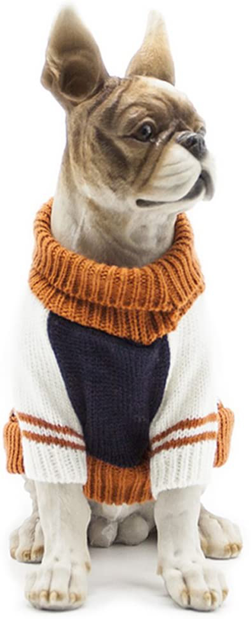 BOBIBI Dog Sweater of the Diamond Plaid Pet Cat Winter Knitwear Warm Clothes,Orange,Small Animals & Pet Supplies > Pet Supplies > Cat Supplies > Cat Apparel BOBIBI   