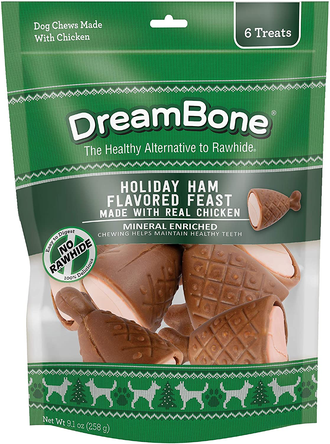 Dreambone Holiday Rawhide-Free Collection, Treat Your Dog to a Chew Made with Real Meat and Vegetables Animals & Pet Supplies > Pet Supplies > Dog Supplies > Dog Treats DreamBone Chicken 6 Count 