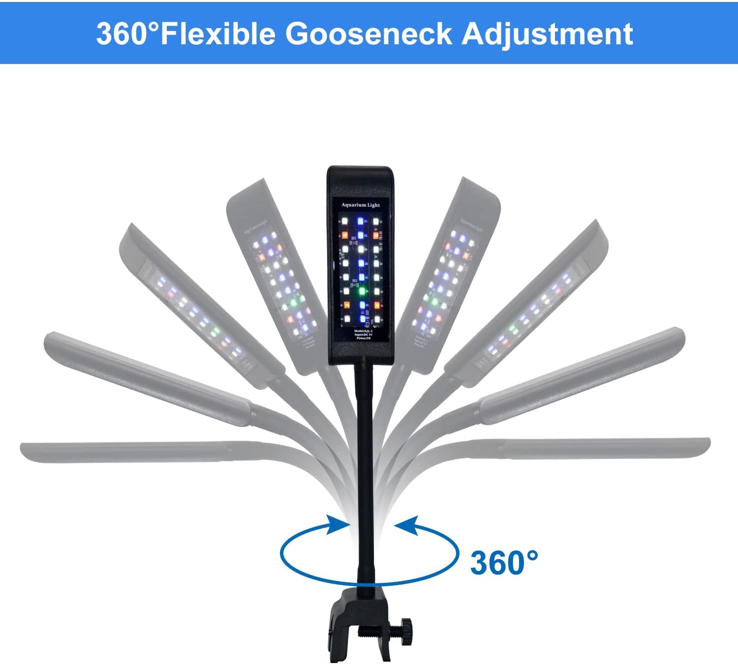 VARMHUS New Fish Tank Clip on Light with 4 Color Lamp Beads,Led Aquarium Light with Timer Auto On/Off Dimming,3 Levels of Timed Loop&3 Light Modes Dimmable&10 Brightness Levels,24/7Cycle Rgb-24Leds Animals & Pet Supplies > Pet Supplies > Fish Supplies > Aquarium Lighting VARMHUS   