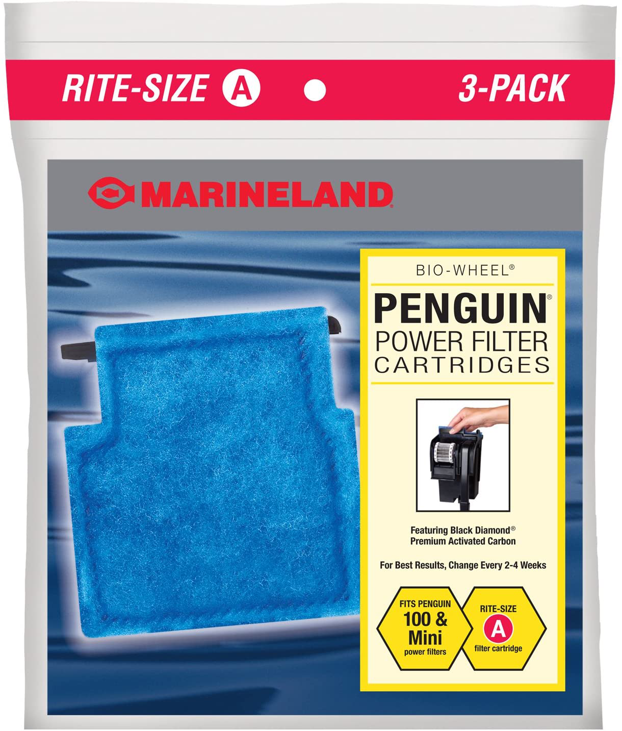 Marineland Penguin Power Filter Rite-Size Cartridge Animals & Pet Supplies > Pet Supplies > Fish Supplies > Aquarium Filters MarineLand Size A 3-Count 