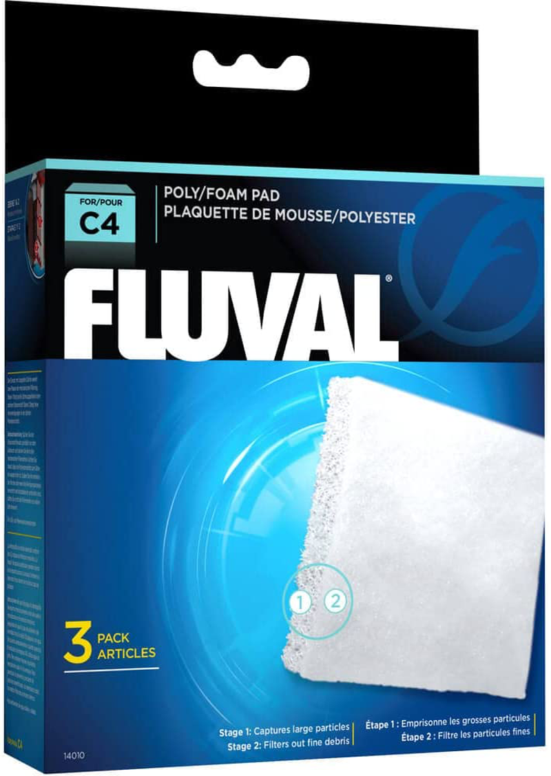 Fluval C4 Poly Foam Pad - 3-Pack Animals & Pet Supplies > Pet Supplies > Fish Supplies > Aquarium Filters Fluval Poly/Foam Pad  