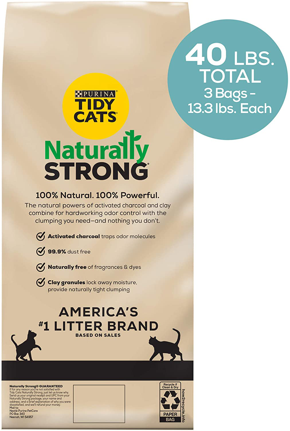 Purina Tidy Cats Naturally Strong Clumping Cat Litter Animals & Pet Supplies > Pet Supplies > Cat Supplies > Cat Litter Purina Tidy Cats   