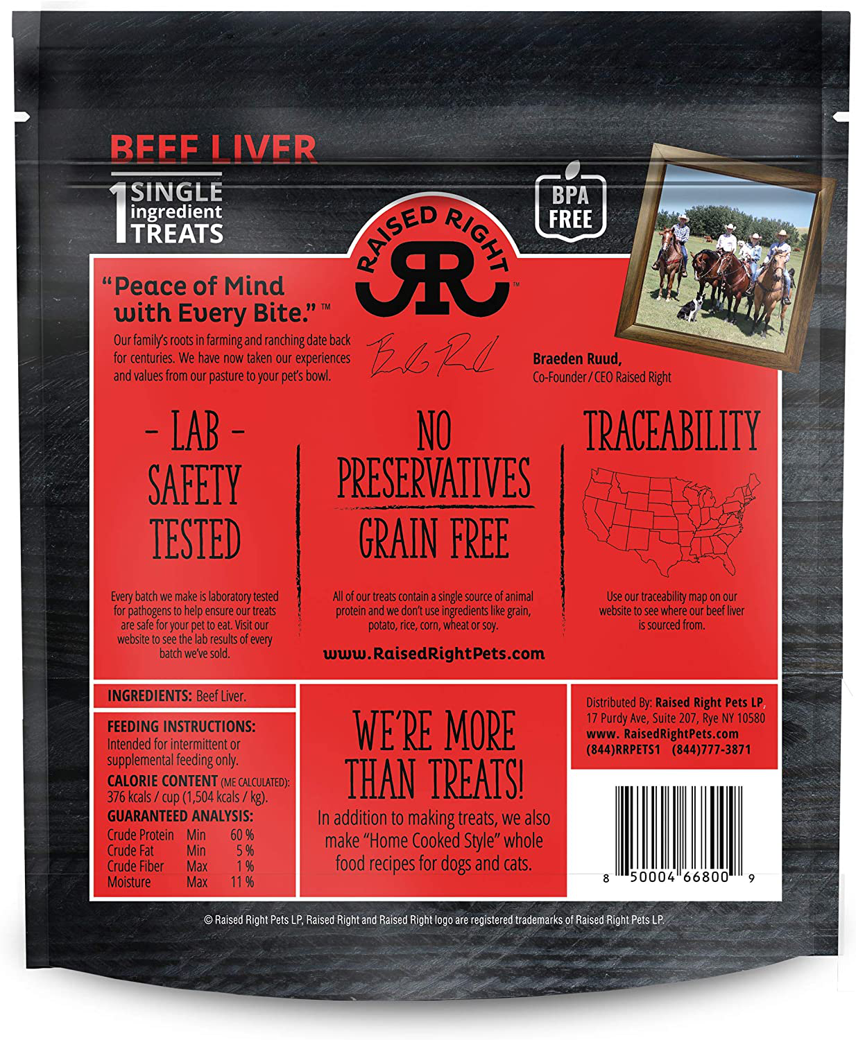 Raised Right Meat Bites, Single Ingredient Liver Treats for Dogs & Cats - 5 Oz. Bag Animals & Pet Supplies > Pet Supplies > Cat Supplies > Cat Treats RAISED RIGHT RR   