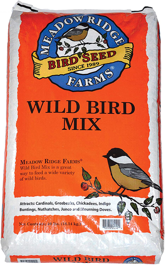 Meadow Ridge Farms Wild Bird Seed Mix Animals & Pet Supplies > Pet Supplies > Bird Supplies > Bird Food Meadow Ridge Farms 40 Pound (Pack of 1)  