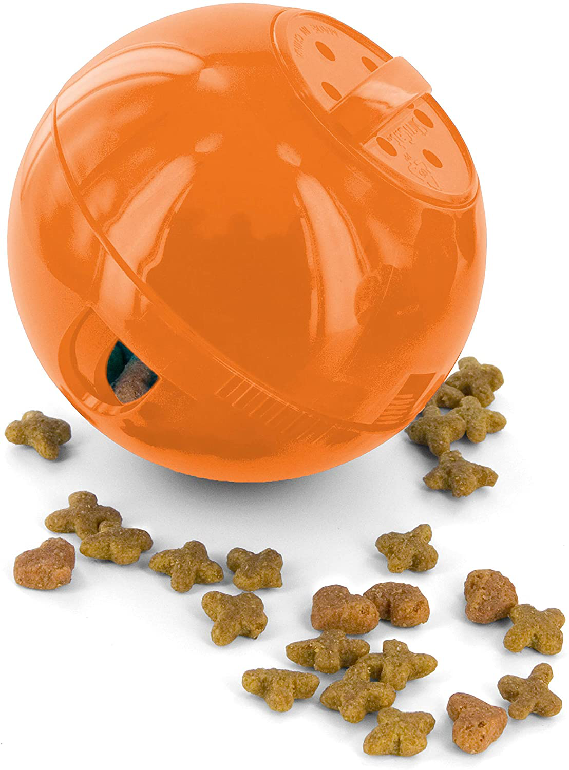 Petsafe Slimcat Feeder Ball - Interactive Game for Your Cat - Fill with Food and Treats - Great for Portion Control and Fast Eaters Animals & Pet Supplies > Pet Supplies > Cat Supplies > Cat Toys PetSafe Orange  