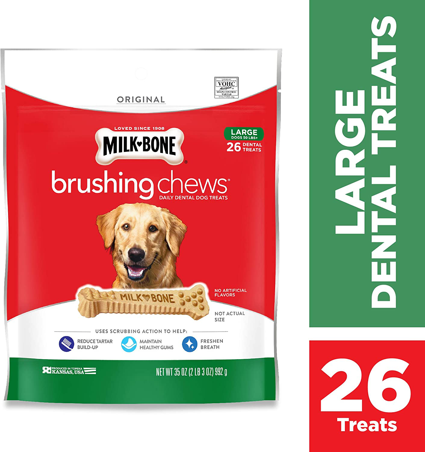 Milk-Bone Original Brushing Chews Daily Dental Dog Treats Animals & Pet Supplies > Pet Supplies > Dog Supplies > Dog Treats Milk-Bone   