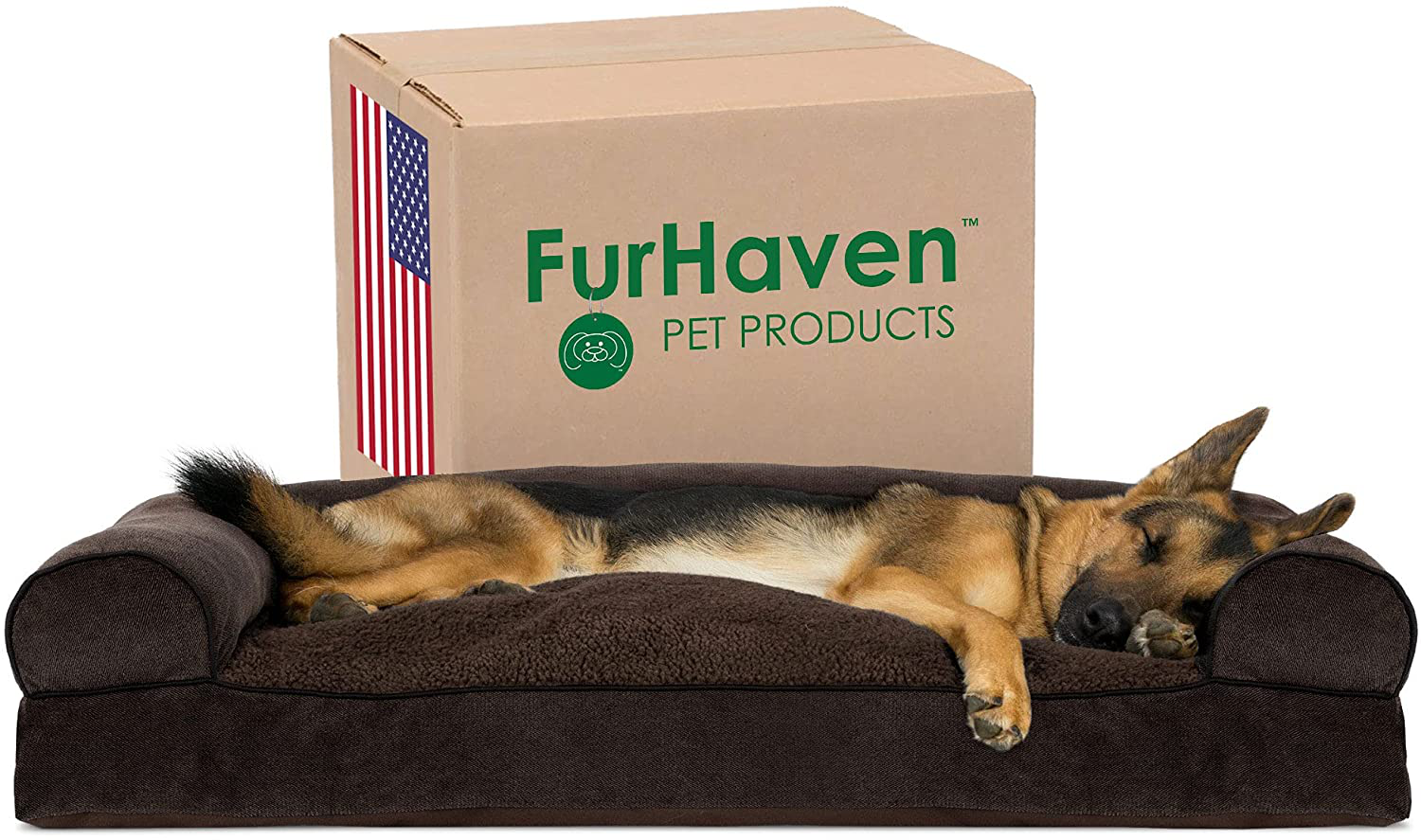 Furhaven Pet - Sofa-Style Dog Pillow Bed & Traditional Orthopedic Foam Mattress Dog Bed for Dogs & Cats - Multiple Styles, Sizes, & Colors