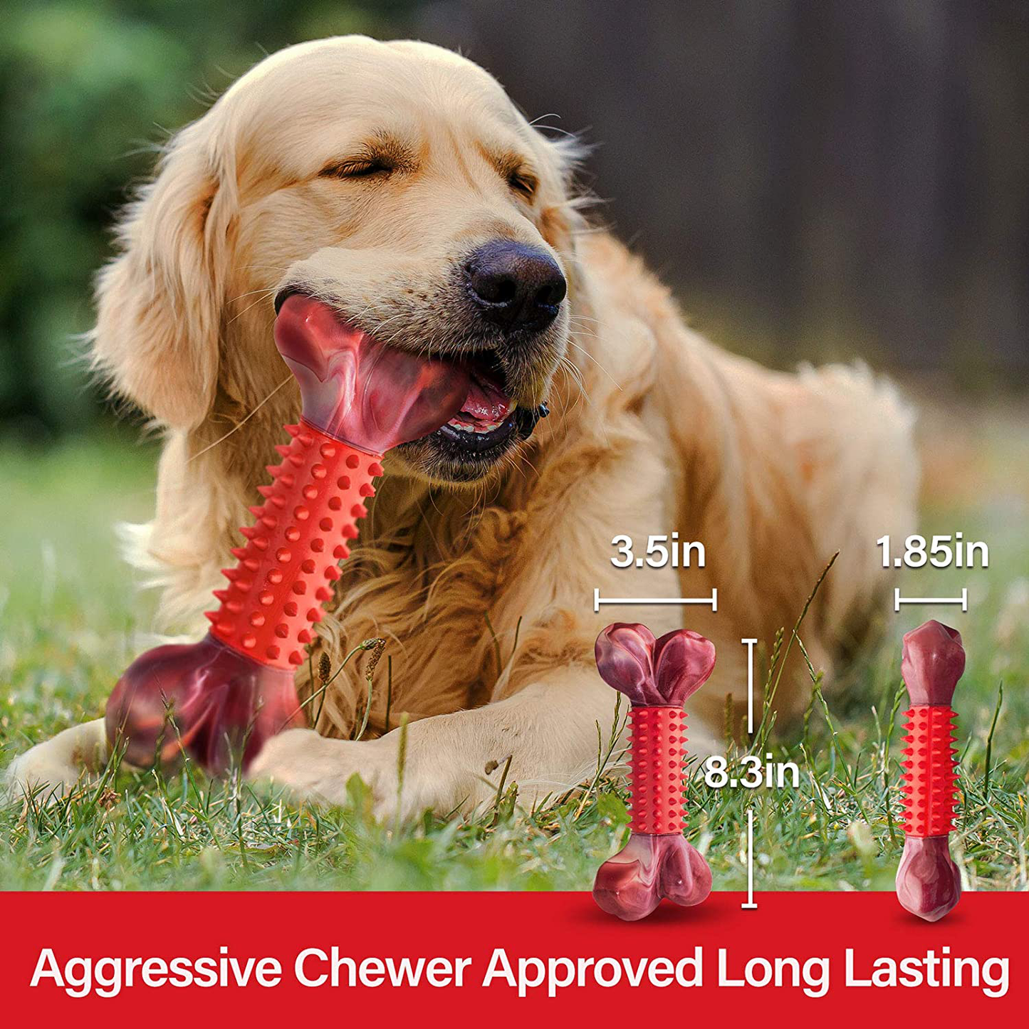 Tough Dog Toys for Aggressive Chewers Large Breed, Apasiri Dog Chew Toys, Durable Dog Toys, Dog Bones Made with Nylon and Rubber, Big Indestructible Dog Toy Animals & Pet Supplies > Pet Supplies > Dog Supplies > Dog Toys Apasiri   