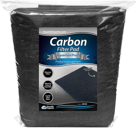 Aquarium Carbon Pad - Cut to Fit Carbon Infused Filter Pad Media for Crystal Clear Fish Tank and Ponds Animals & Pet Supplies > Pet Supplies > Fish Supplies > Aquarium Filters Aquatic Experts Carbon Filter 10.5" x 72"  