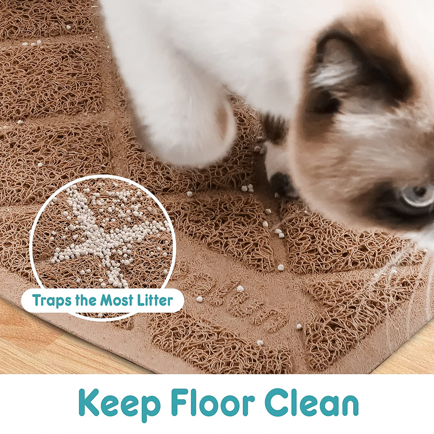 Conlun Cat Litter Mat Litter Trapping Mat, Premium Durable PVC Grid Mesh with Scatter Control, Non-Slip, Less Waste Cat Litter Box Mat, Soft on Kitty’S Paws, Urine Waterproof, Washable Easy Clean Animals & Pet Supplies > Pet Supplies > Cat Supplies > Cat Litter Box Mats Conlun   