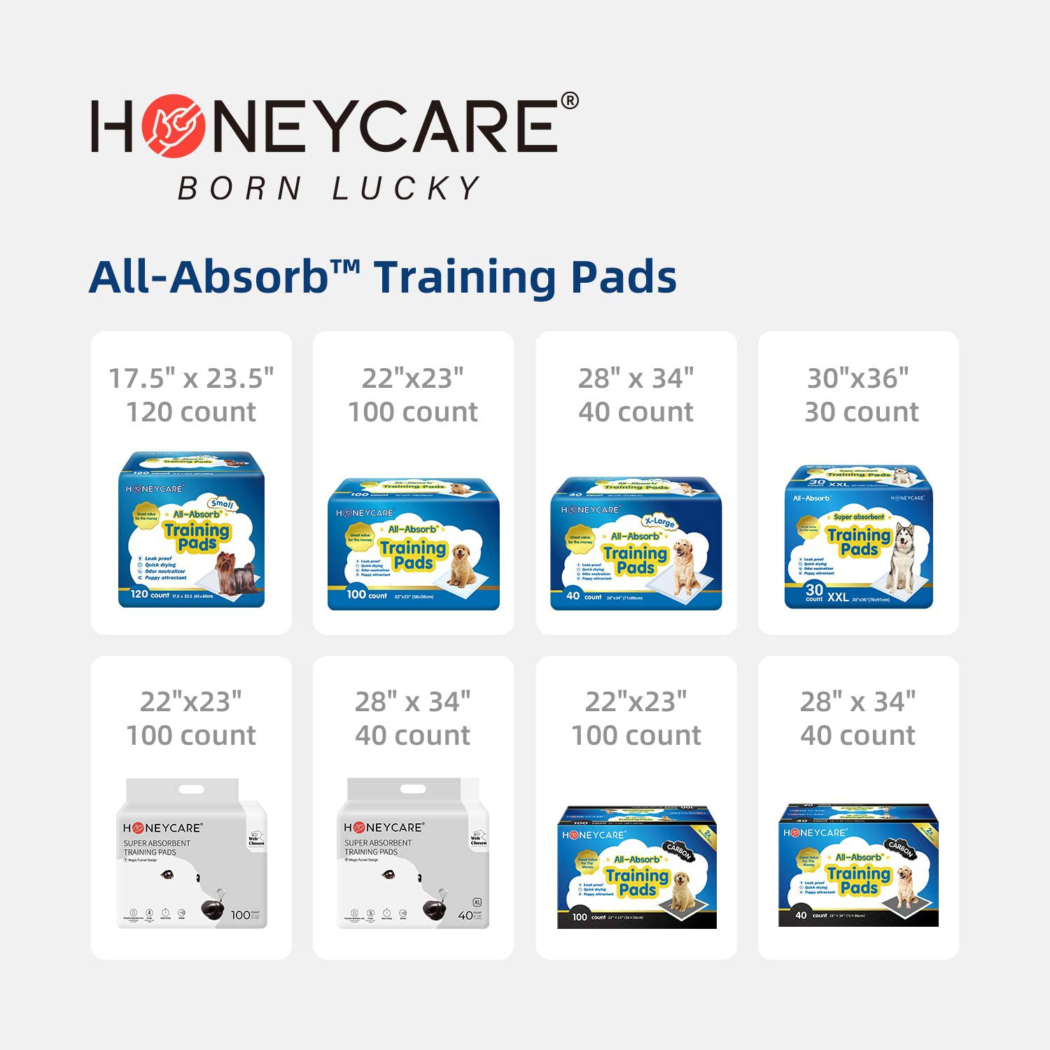 HONEY CARE All-Absorb Disposable Dog Diapers, Super Absorbent, Breathable, Wetness Indicator