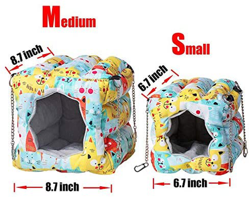 KINTOR Warm Bird Nest Snuggle Tent,Parrot Wintor Habitat Cave Bed for Small Medium Animal Budgies Parakeet Cockatiels Lovebird Guinea Pig Hamster Squirrel Hedgehog Chinchilla Animals & Pet Supplies > Pet Supplies > Small Animal Supplies > Small Animal Habitats & Cages KINTOR   