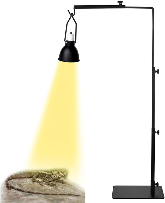 Altobooc Heavy Duty Adjustable Floor Heat Lamp Stand for Reptile & Amphibian Terrariums and Other Cold Blooded Animal Enclosures with 10 X Reusable Fastening Cables & Metal Lamp Hook Animals & Pet Supplies > Pet Supplies > Reptile & Amphibian Supplies > Reptile & Amphibian Habitat Heating & Lighting Altobooc   