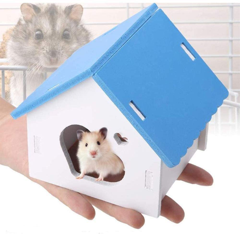 JUILE YUAN Hamsters House DIY Wooden Gerbil Hideout, Hamster Ladder Exercise Fitness Toys, Small Animals Habitat Fun Play Rainbow Bridge Hamster Cage Accessories (3 Packs) Animals & Pet Supplies > Pet Supplies > Small Animal Supplies > Small Animal Habitat Accessories JUILE YUAN   