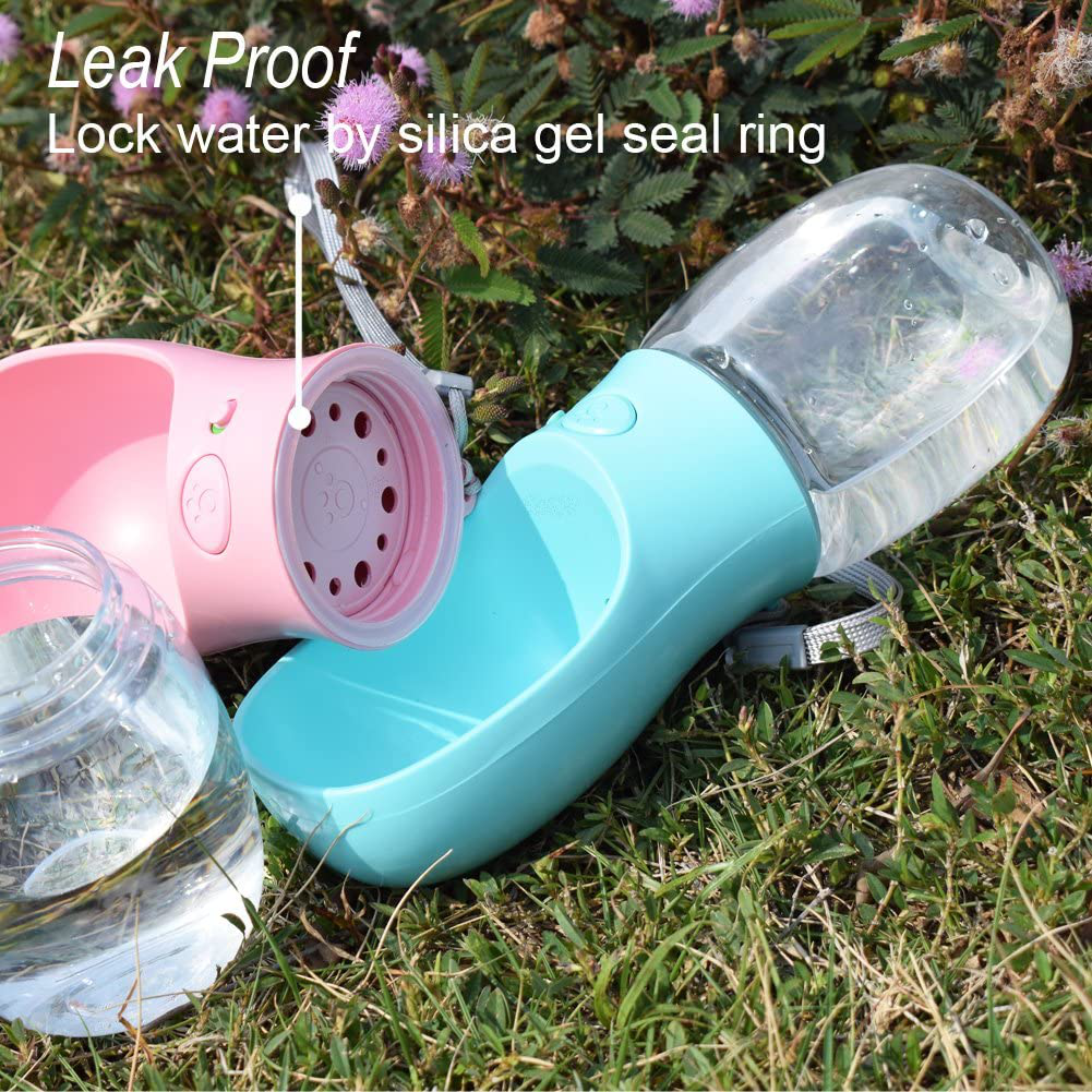 Malsipree Dog Water Bottle, Leak Proof Portable Puppy Water Dispenser with Drinking Feeder for Pets Outdoor Walking, Hiking, Travel, Food Grade Plastic Animals & Pet Supplies > Pet Supplies > Dog Supplies > Dog Treadmills MalsiPree   