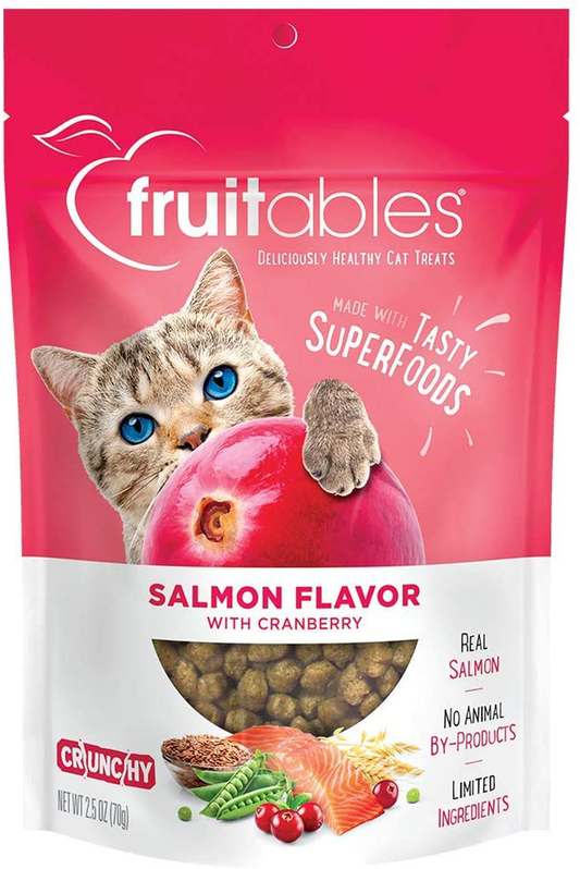 Fruitables Crunchy Cat Treats | Healthy Cat Treats with Limited Ingredients | Low Calorie | 2.5 Ounces