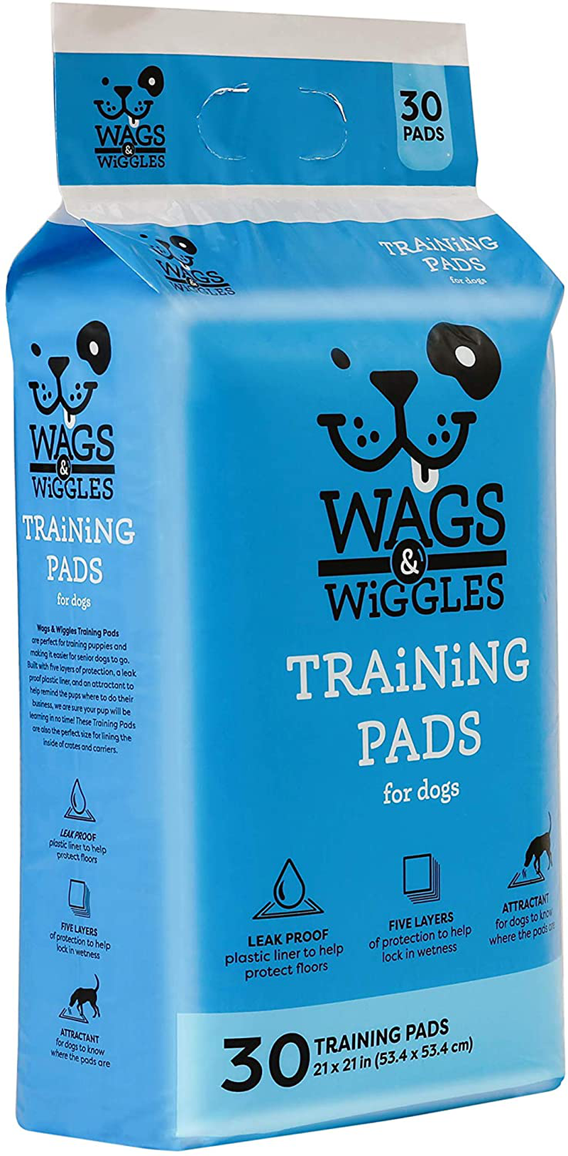 Wags & Wiggles Training Pads for Dogs - Leak Proof Puppy Pee Pads for Dogs - Dog and Puppy Supplies - Dog Training Pads, Strong and Absorbent Dogs Training Pads - Puppy Pads, Dog Pads, Dog Pee Pads Animals & Pet Supplies > Pet Supplies > Dog Supplies > Dog Diaper Pads & Liners Wags & Wiggles   
