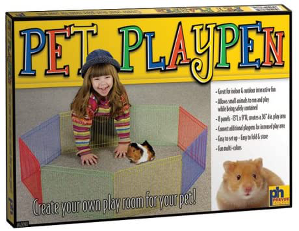 Prevue Pet Products Multi-Color Small Pet Playpen 40090,13X35.87X8.67 Inch