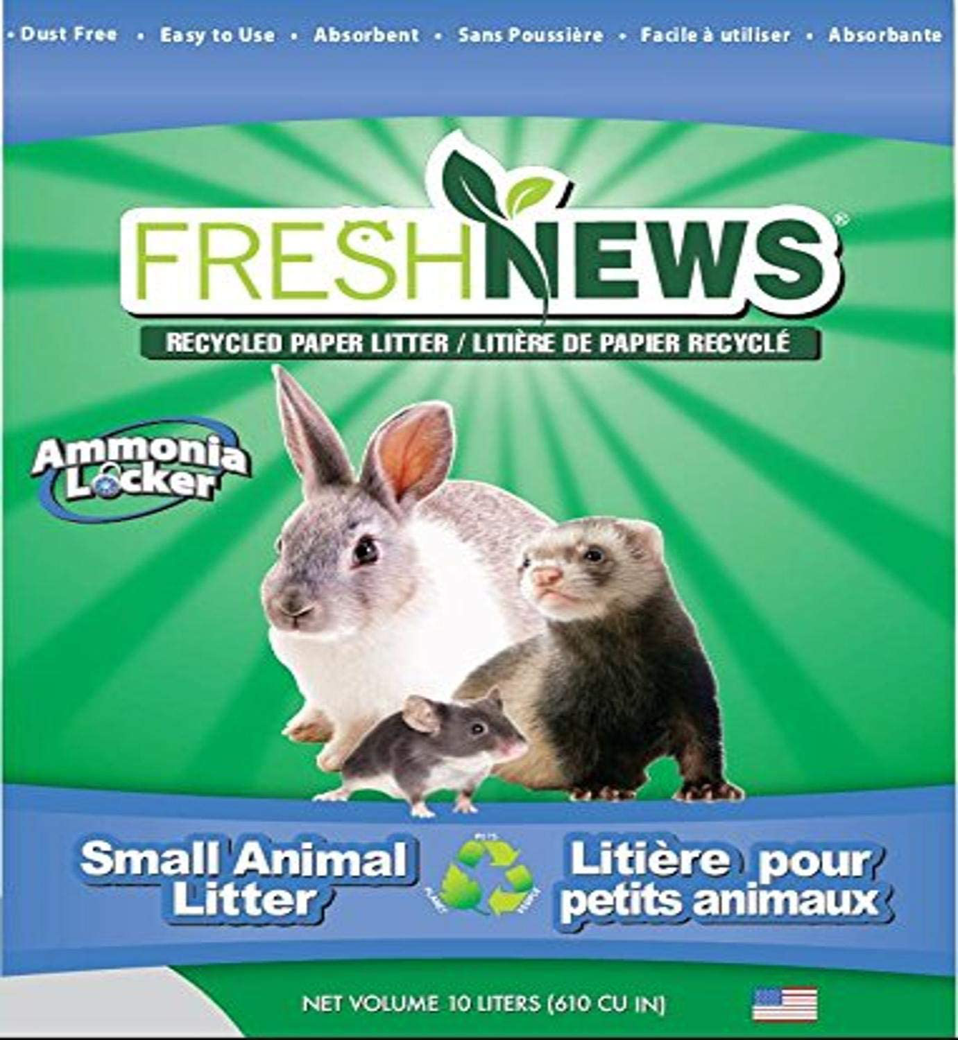 Fresh News Recycled Paper, Original Pellets Small Animal Litter, 10 Liters Animals & Pet Supplies > Pet Supplies > Cat Supplies > Cat Litter Fresh News Paper Cat Litter   