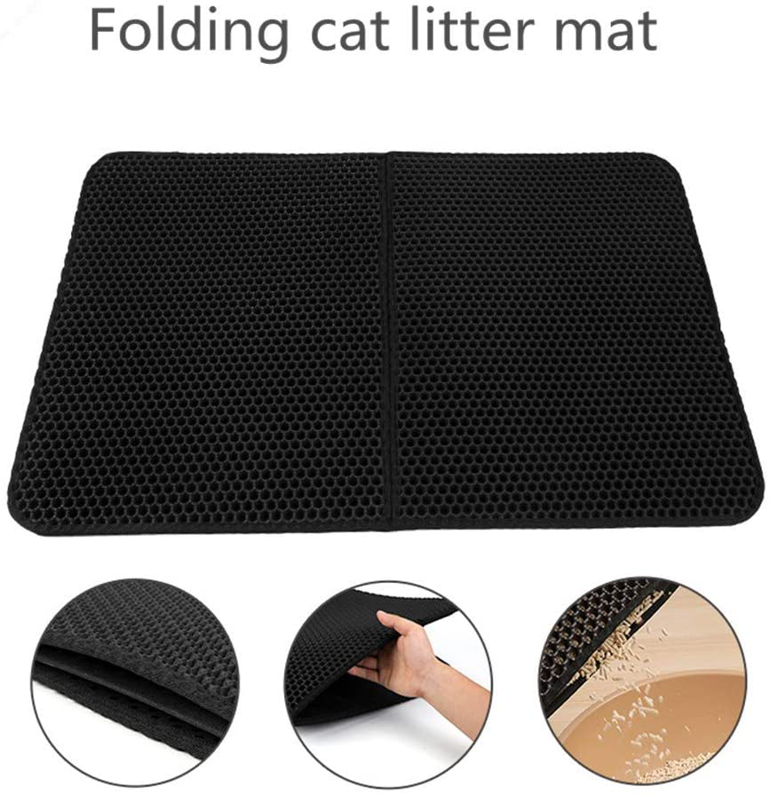 Cat Litter Mat ,30" 22" Inch Honeycomb Double Layer Design Waterproof Urine Proof Kitty Litter Trapper Mat Animals & Pet Supplies > Pet Supplies > Cat Supplies > Cat Litter Box Mats MR. STRONG   