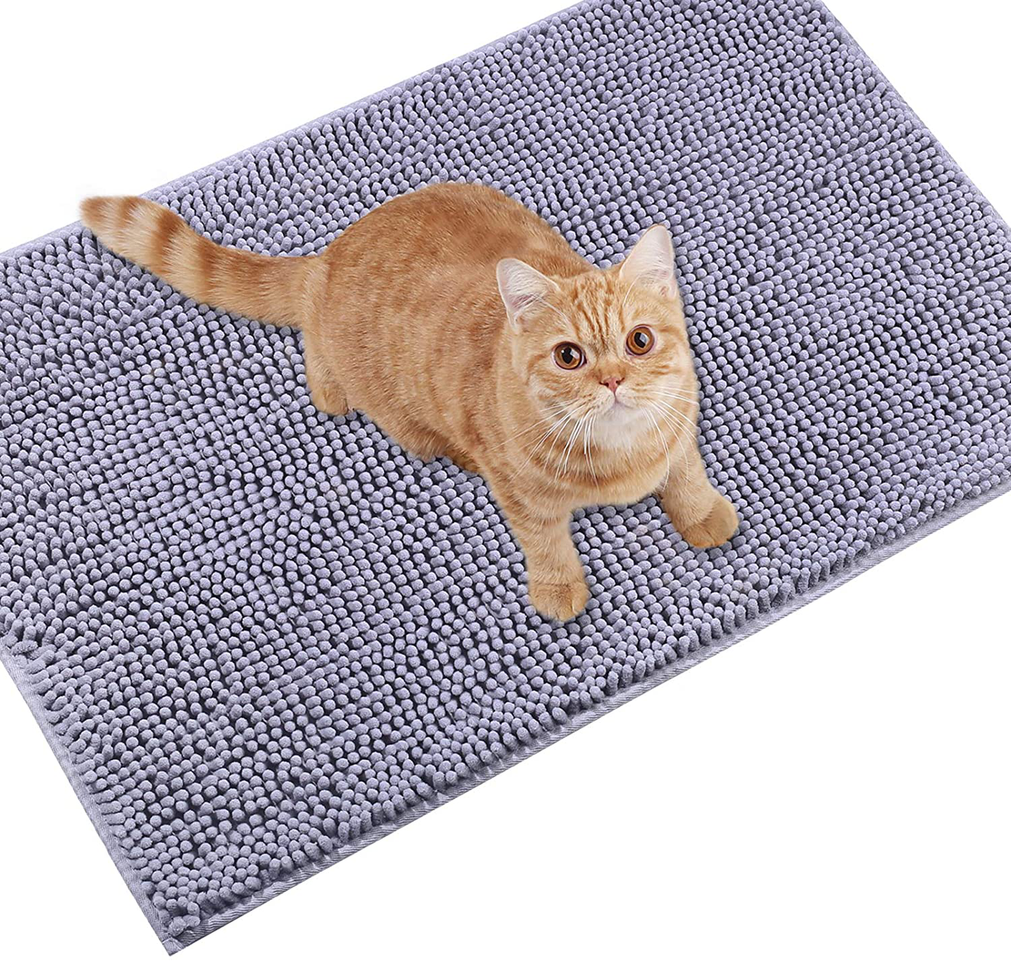 Vivaglory 3D Design Microfiber Cat Litter Mats Trap All Kind of Litter, 31"× 20" or 35"× 25" Large Litter Mat with Waterproof Back, Super Soft to Walk On, Machine Washable Animals & Pet Supplies > Pet Supplies > Cat Supplies > Cat Litter Box Mats Vivaglory   